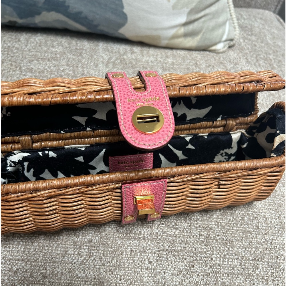 Kate spade adorable wicker clutch…cute, classic yet trendy,  and functional ..